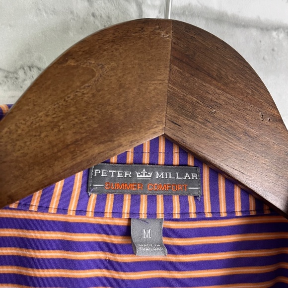 Peter Millar Summer Comfort Desert Mountain Golf Polo Shirt Mens Medium Stretch - Picture 4 of 8